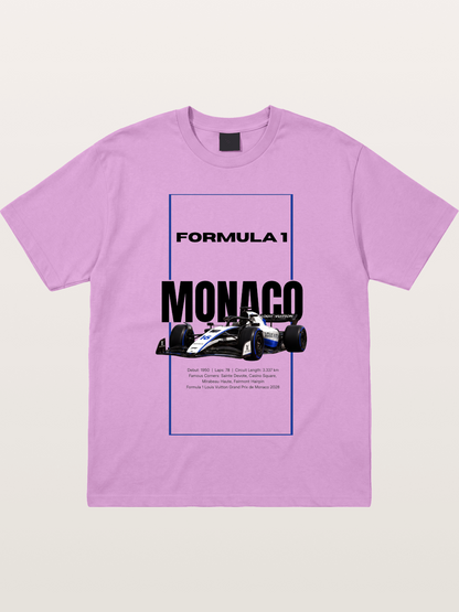 Monaco F1 LV Blue Border Print Gildan T-shirt