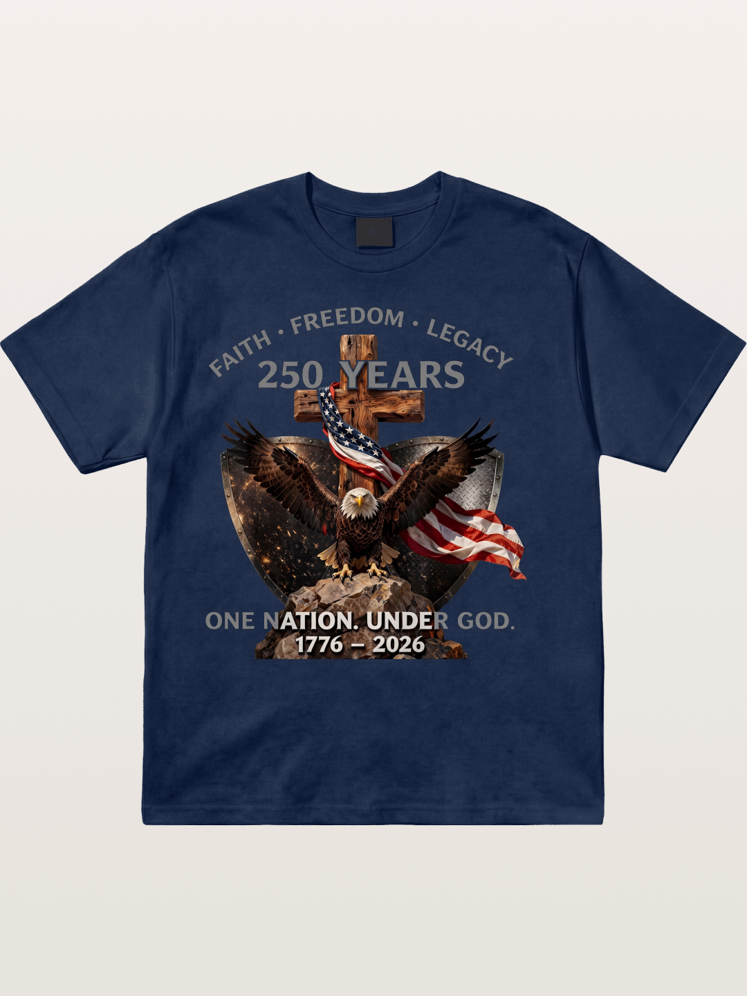 American Eagle Cross Faith Freedom Cotton T-shirt
