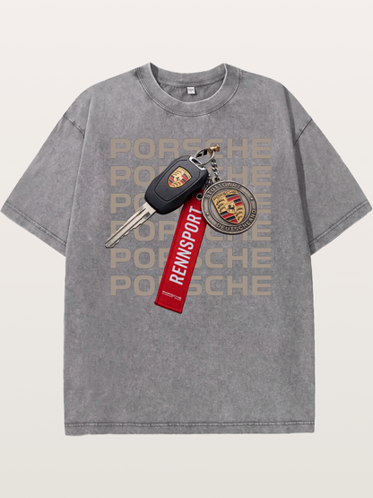 Porsche Key Rennsport Accessory Washed T-shirt