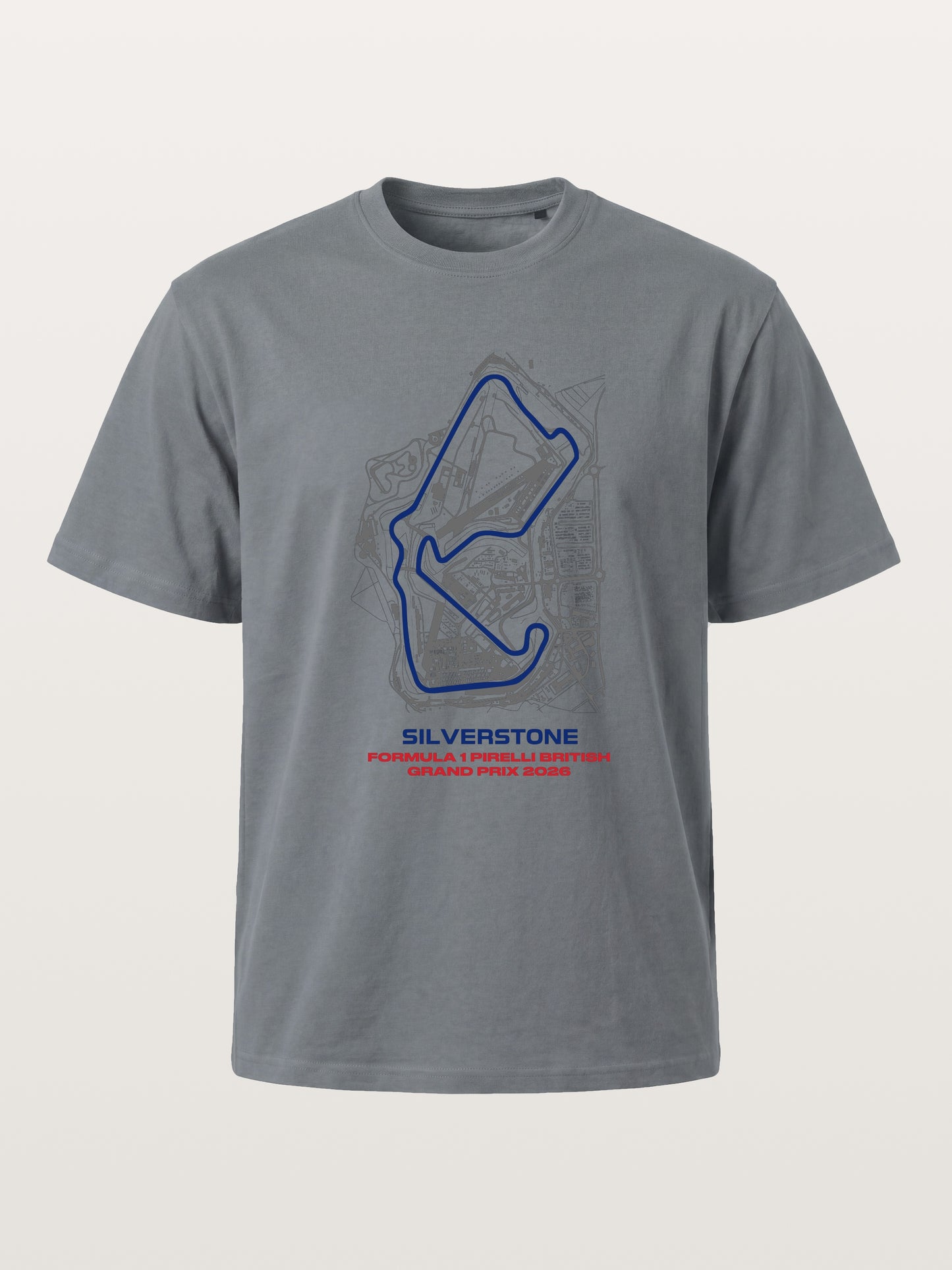 Silverstone Circuit Blueprint Layout Cotton T-shirt