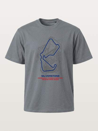 Silverstone Circuit Blueprint Layout Cotton T-shirt