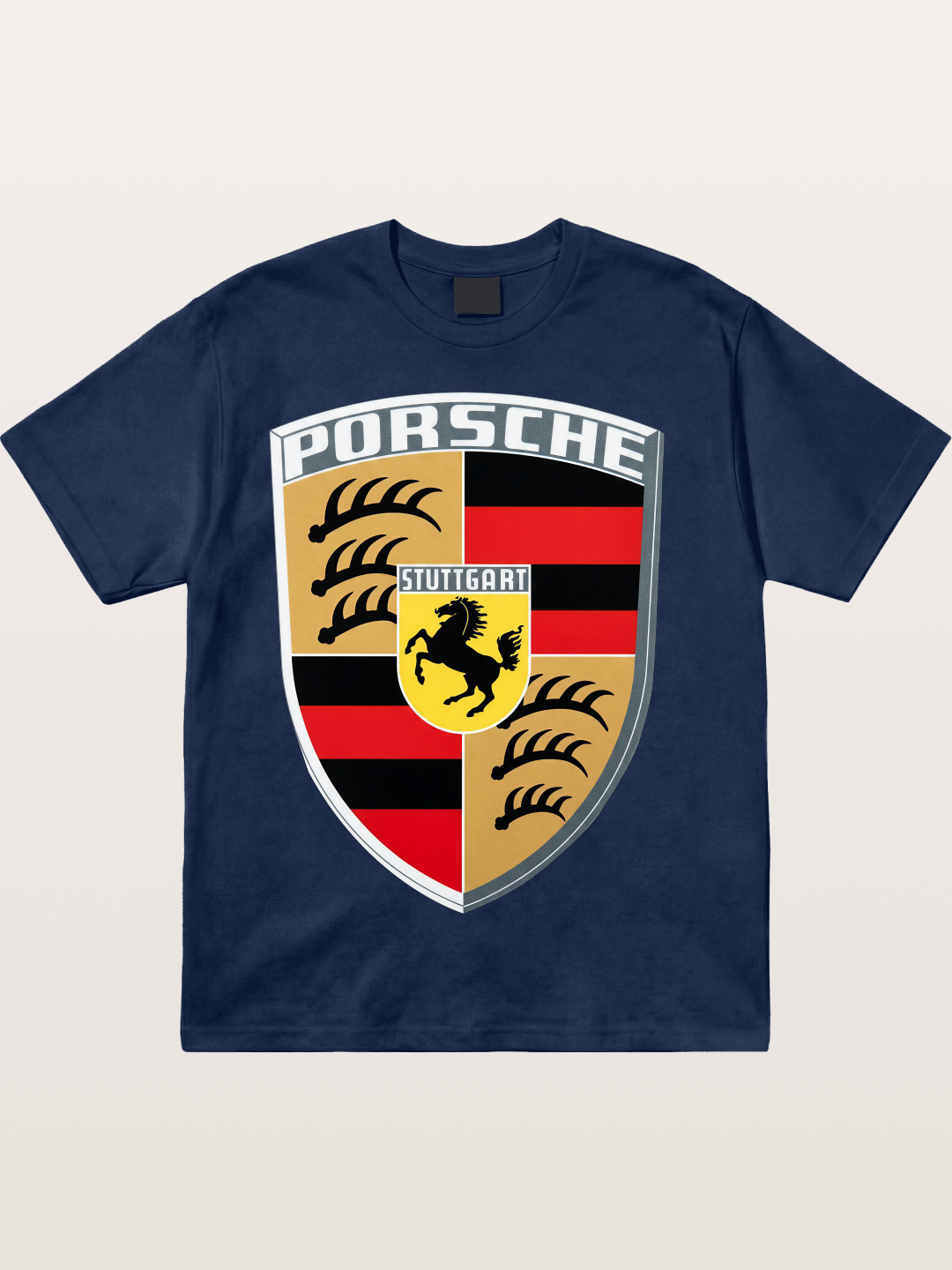 Porsche Crest Shield Design Cotton T-shirt