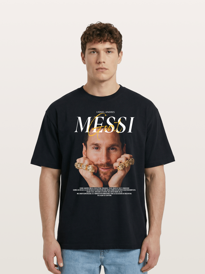 Messi GOAT Champion Rings Cotton T-shirt