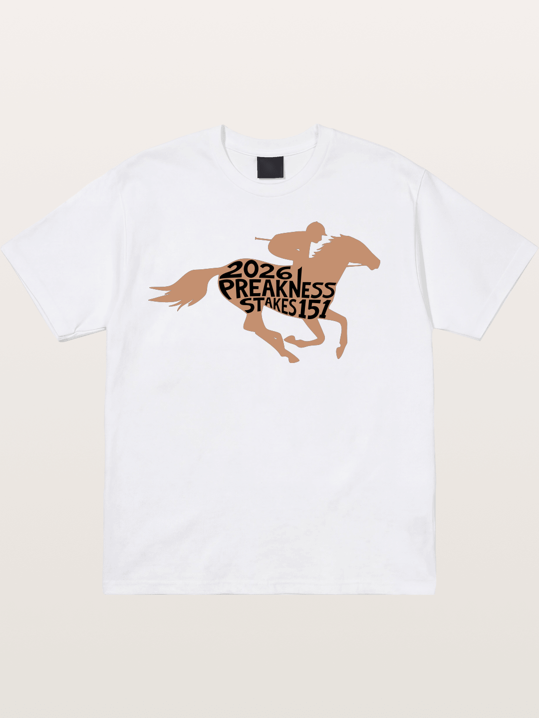 Preakness Stakes 151 Horse Silhouette Cotton T-shirt