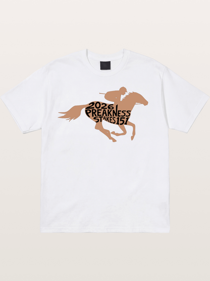 Preakness Stakes 151 Horse Silhouette Cotton T-shirt