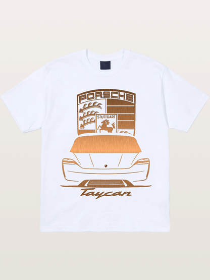 Porsche Taycan Copper Line Art Gildan T-shirt