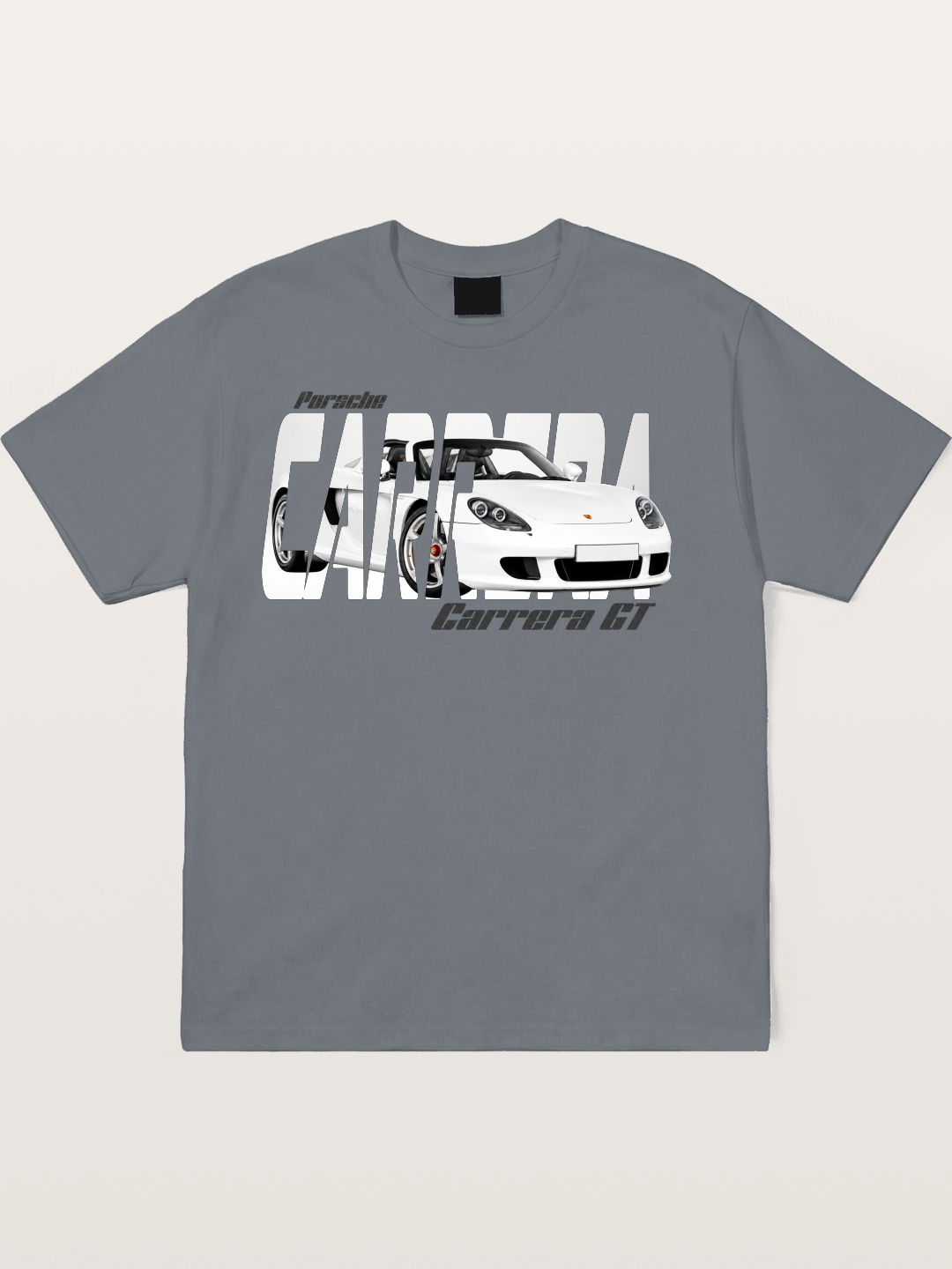 Porsche Carrera GT White Sticker Cotton T-shirt