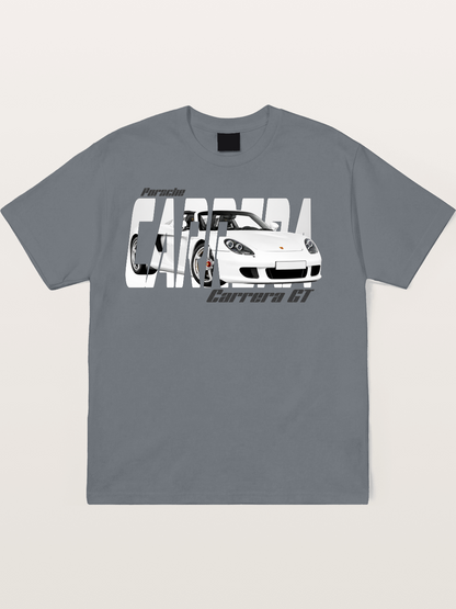 Porsche Carrera GT White Sticker Cotton T-shirt
