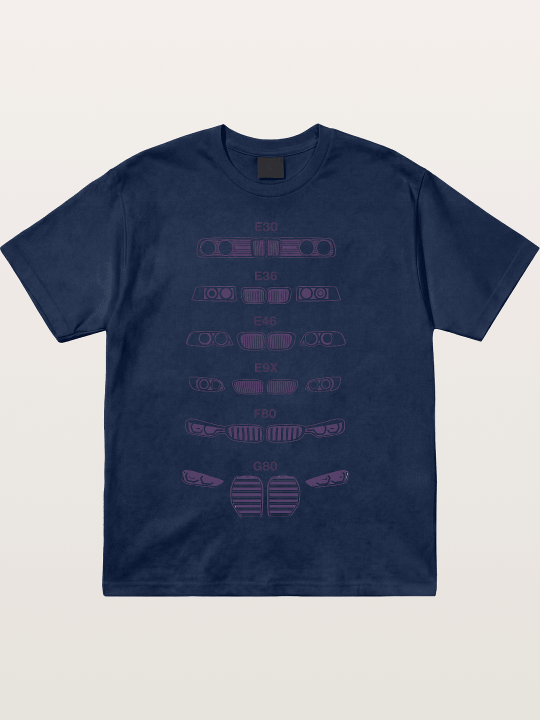 BMW Headlight Generations Print Cotton T-shirt