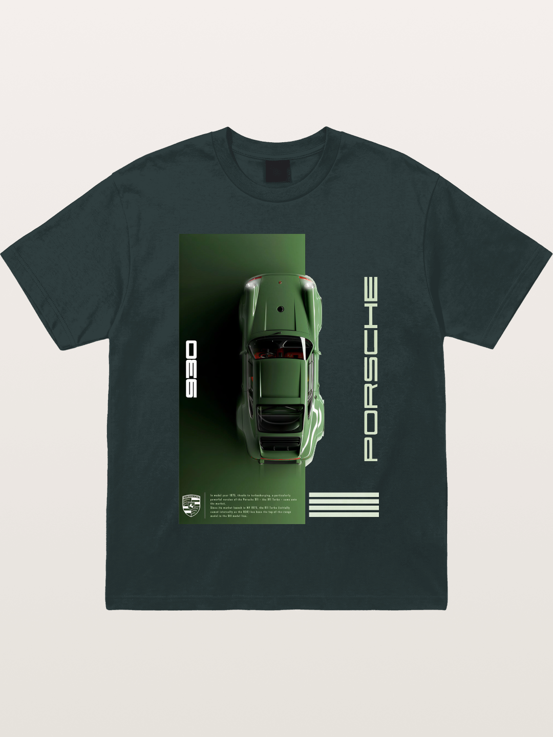 930 Porsche Green Top View Gildan T-shirt