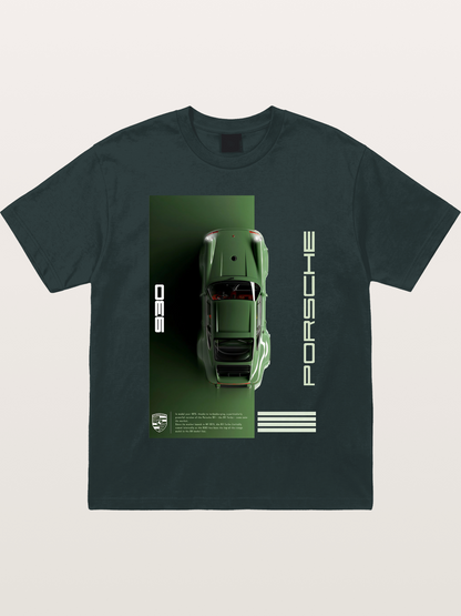 930 Porsche Green Top View Gildan T-shirt