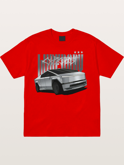 Cybertruck Graffiti Typography Cotton T-shirt