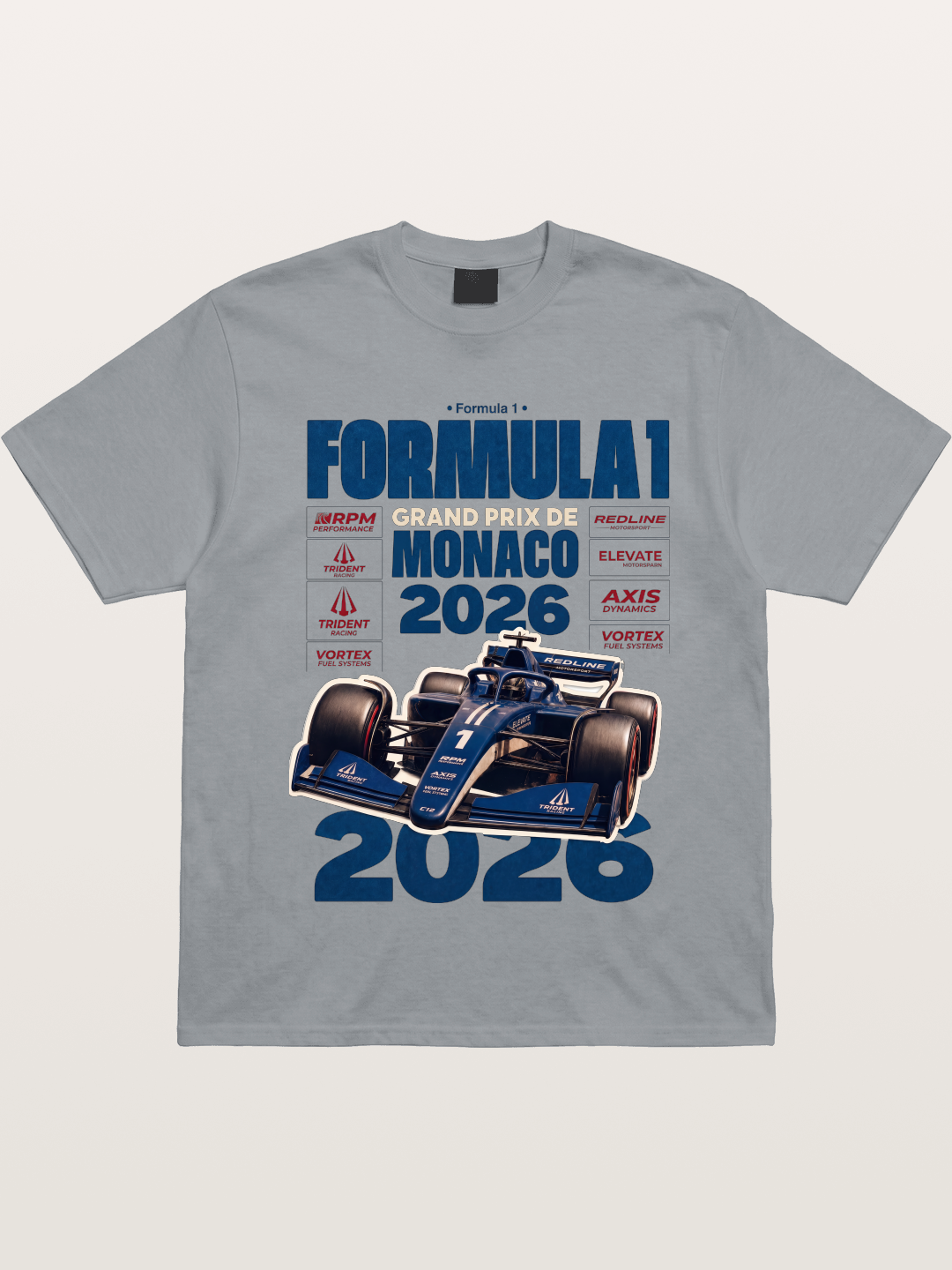 Deep Blue Monaco F1 2026 Card Gildan T-shirt