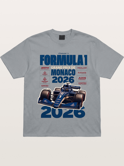 Deep Blue Monaco F1 2026 Card Gildan T-shirt