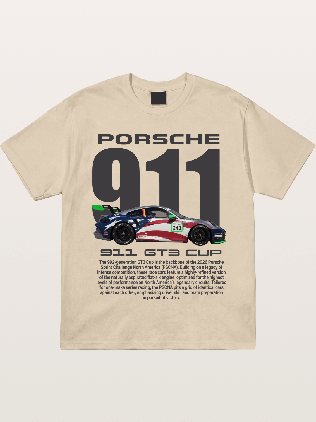 Porsche 911 GT3 Cup American Colors Gildan T-shirt