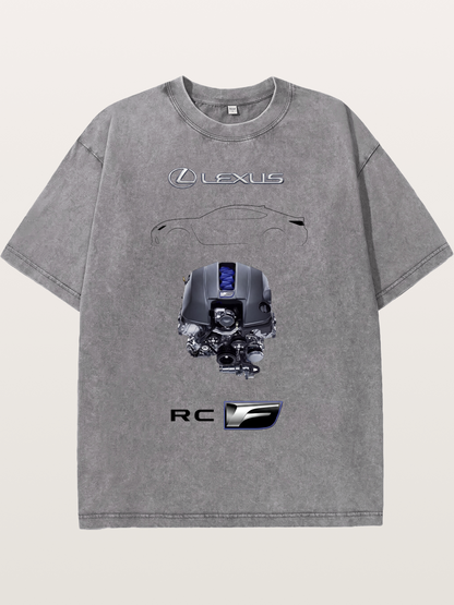 RC F Engine Outline Poster Washed T-shirt