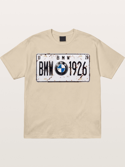 Vintage BMW License Plate Decor Gildan T-shirt