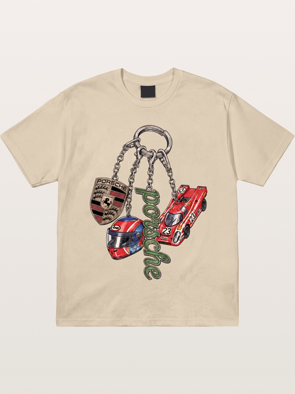 Porsche Vintage Race Charm Combo Gildan T-shirt