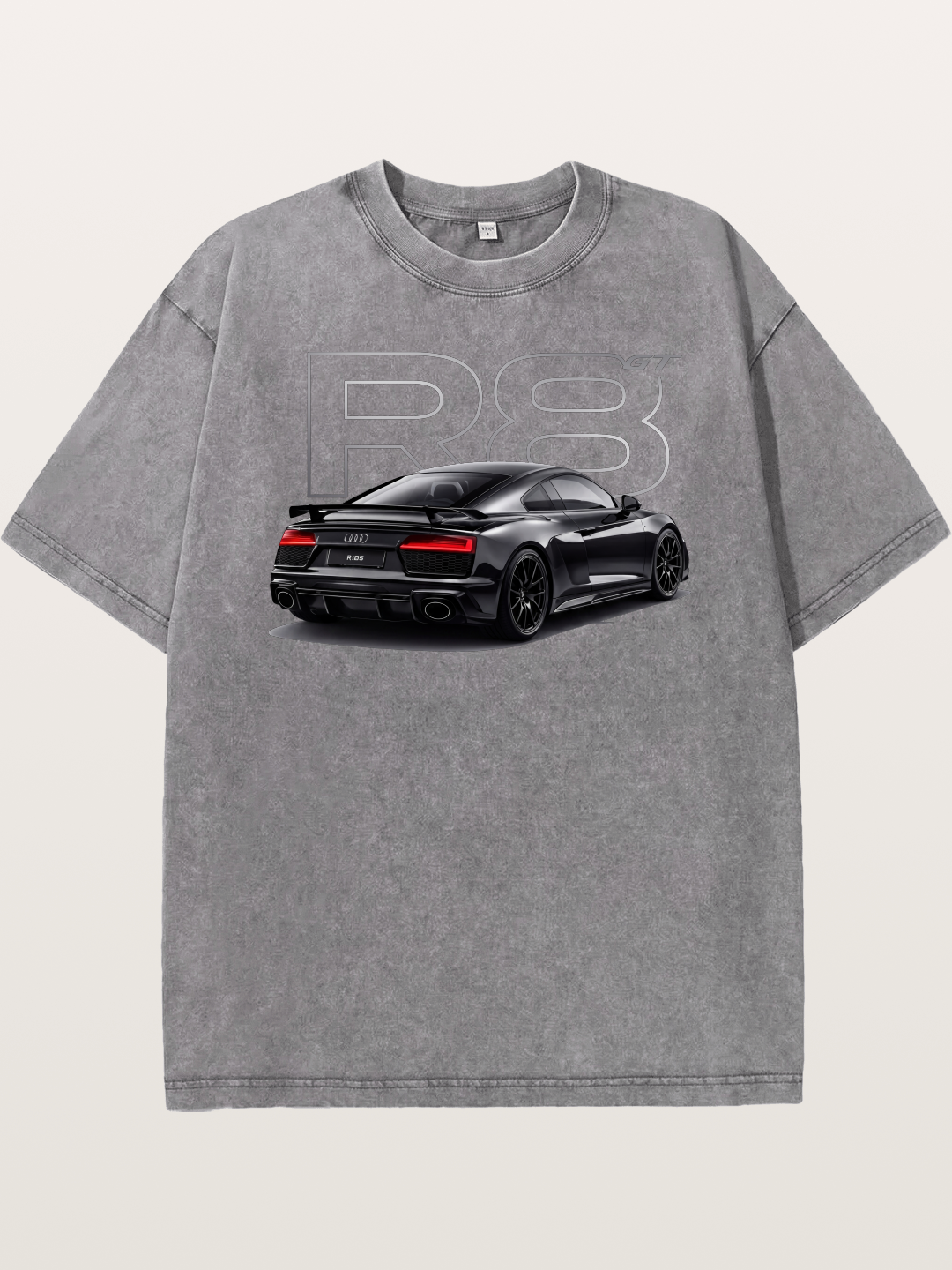 Audi R8 GT Black Rear End Washed T-shirt