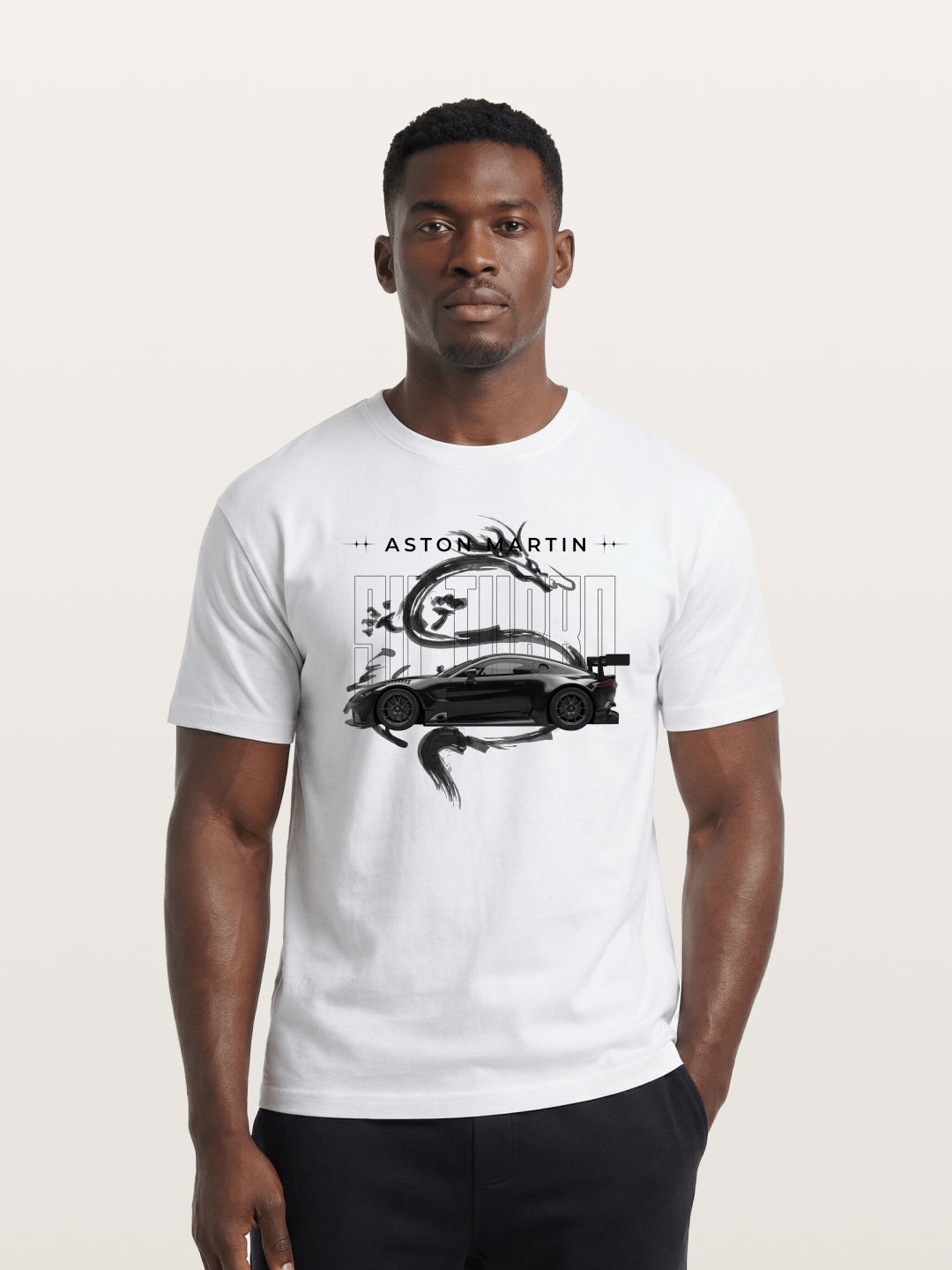 Aston Black Cotton T-shirt