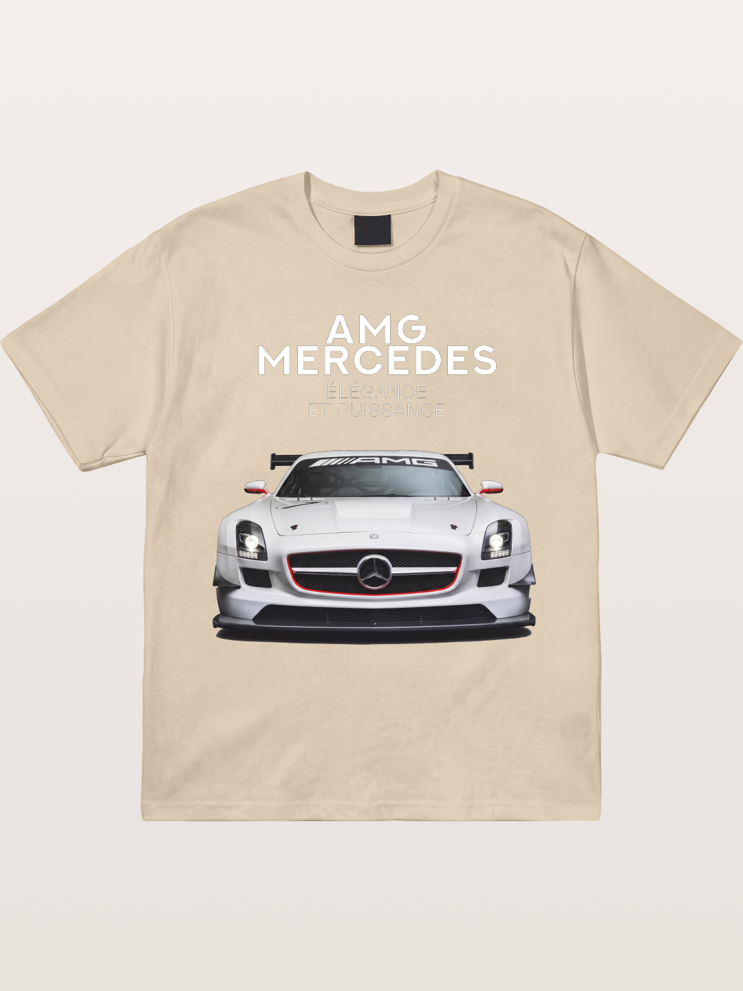 Mercedes AMG SLS White Race Car Gildan T-shirt