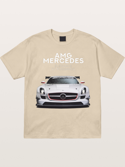 Mercedes AMG SLS White Race Car Gildan T-shirt