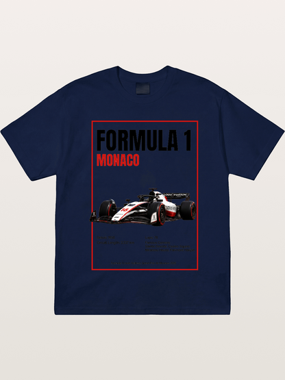 F1 Monaco LV Racing Car Poster Gildan T-shirt