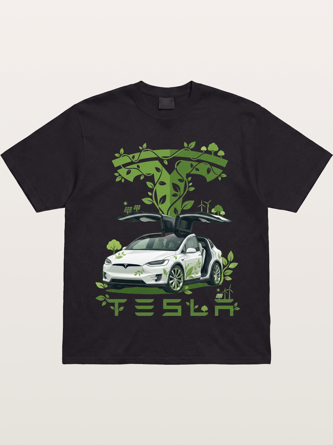 Tesla Eco-Friendly Art Print Gildan T-shirt