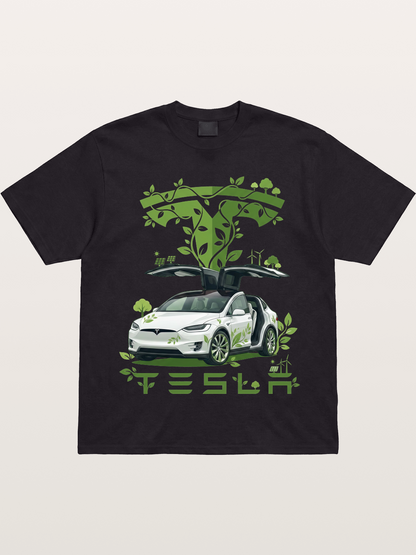 Tesla Eco-Friendly Art Print Gildan T-shirt