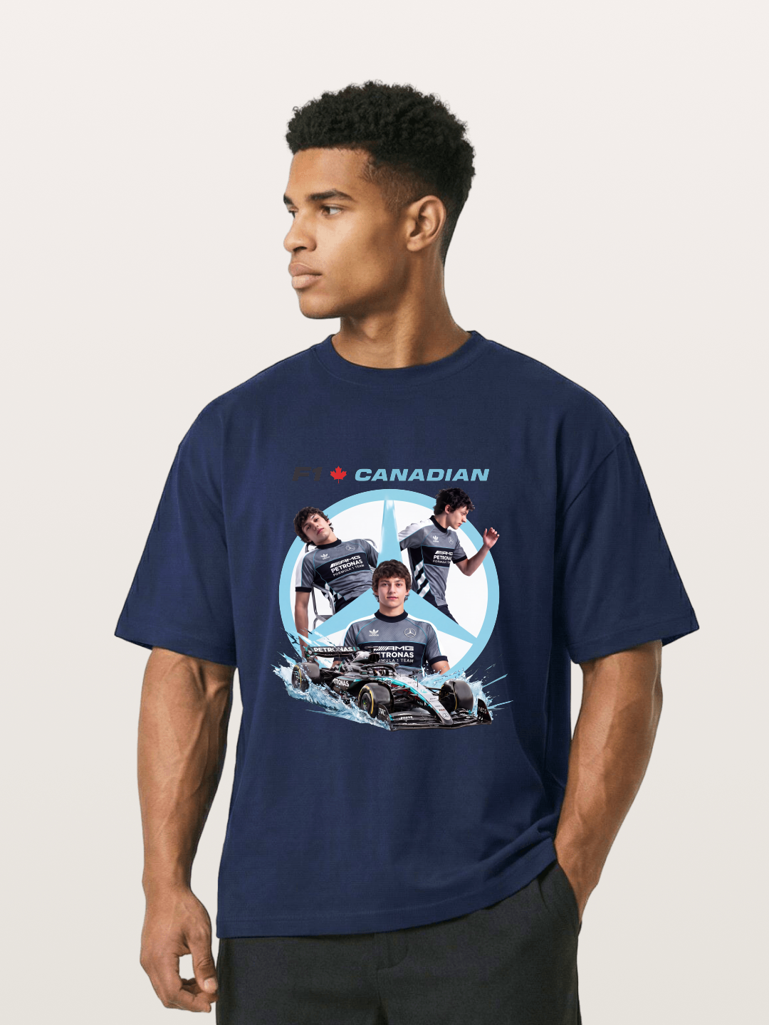 Canadian F1 Mercedes Racing Poster Gildan T-shirt