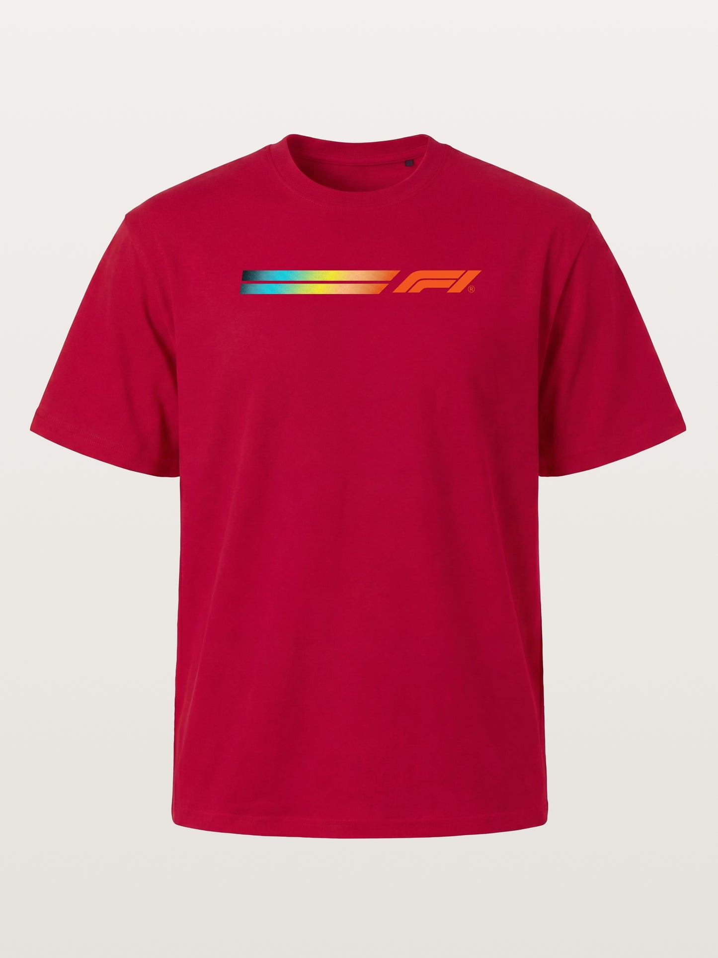 F1 Rainbow Gradient Stripe Banner Gildan T-shirt