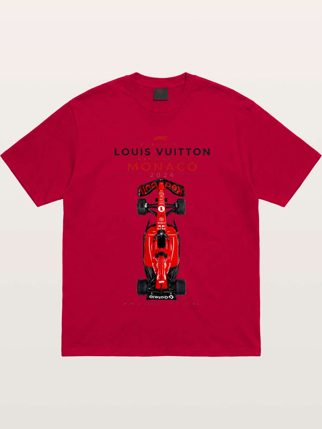 LV Monaco F1 Red Race Car Gildan T-shirt