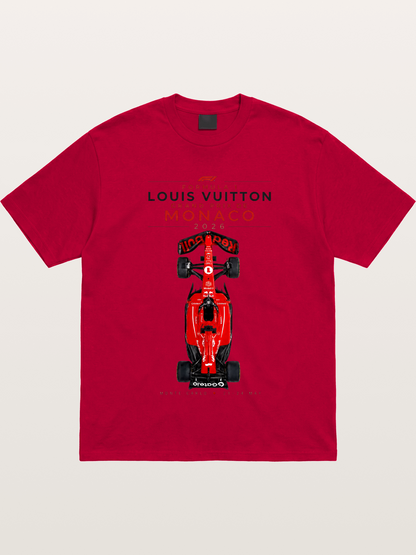 LV Monaco F1 Red Race Car Gildan T-shirt