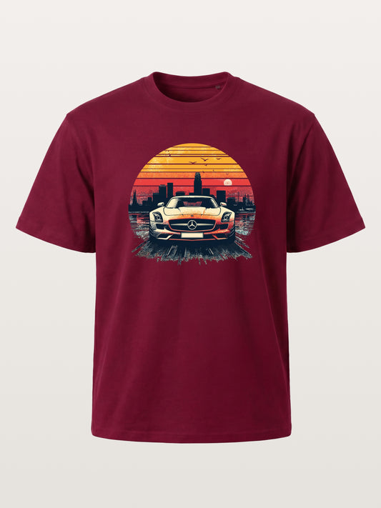 AMG Sport Car Retro Sunset Cityscape Gildan T-shirt