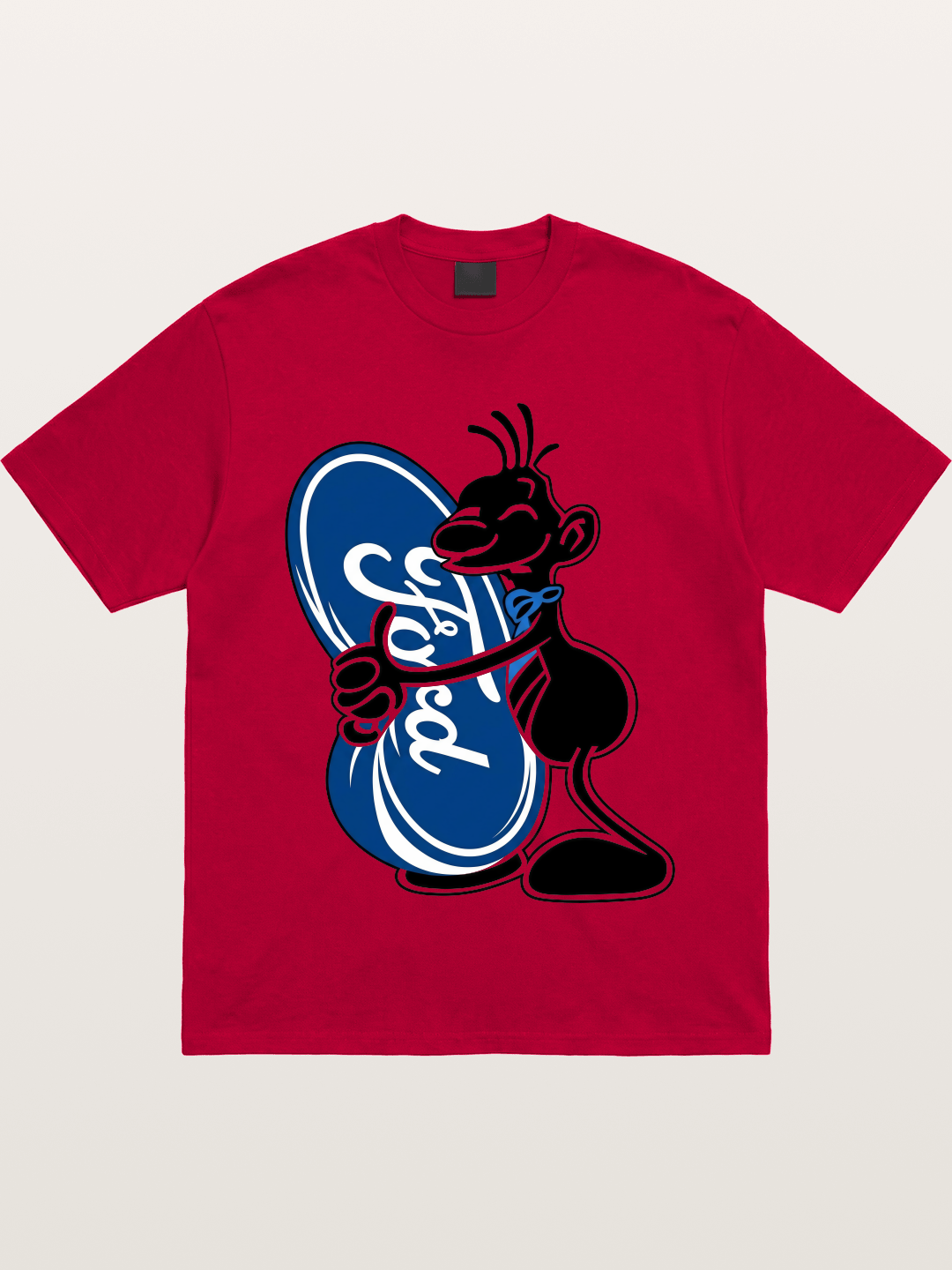 Cartoon Hugging Ford Logo Gildan T-shirt