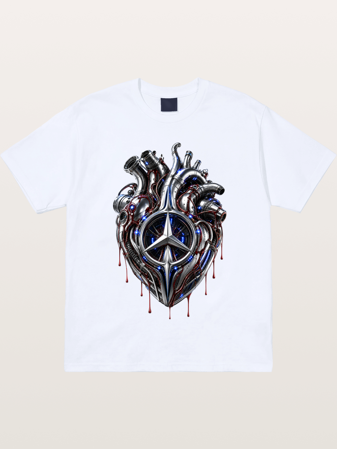 Mercedes Cyborg Heart Print Gildan T-shirt