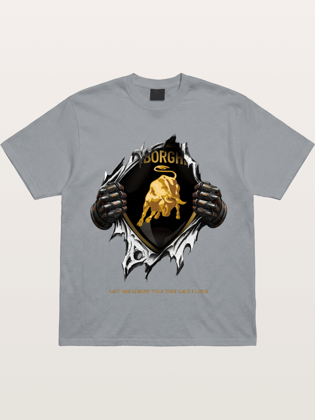 Lamborghini Bull Crest Tear Through Gildan T-shirt
