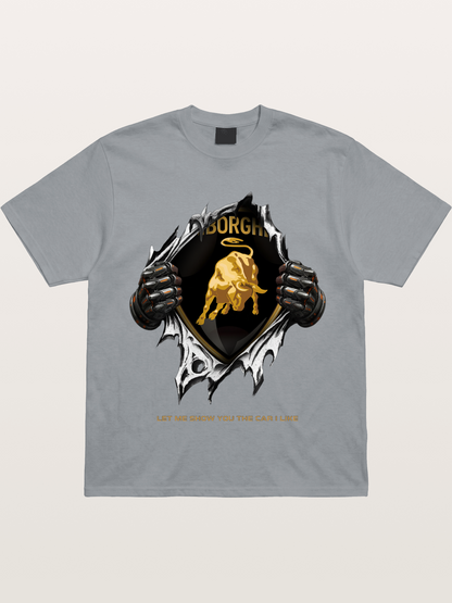 Lamborghini Bull Crest Tear Through Gildan T-shirt