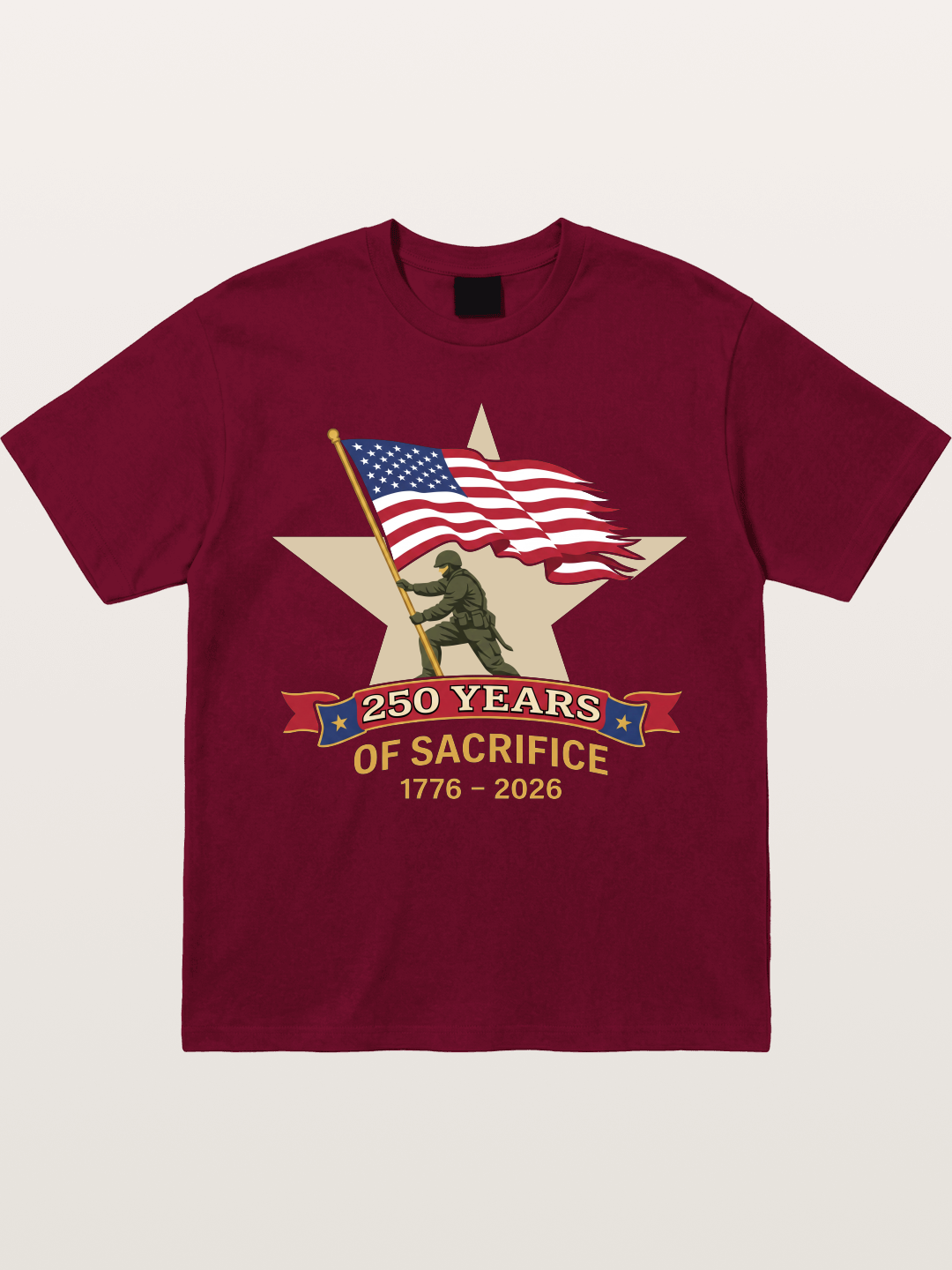250 Years of Sacrifice Soldier Flag Gildan T-shirt