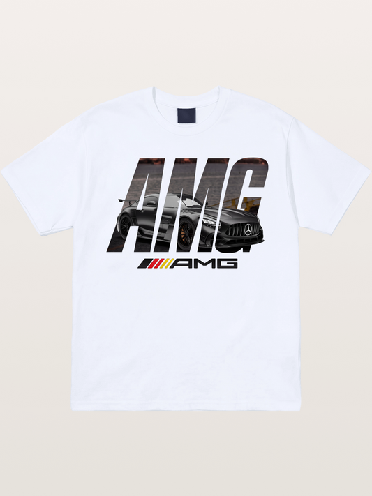 AMG Lettermark Car Print Gildan T-shirt