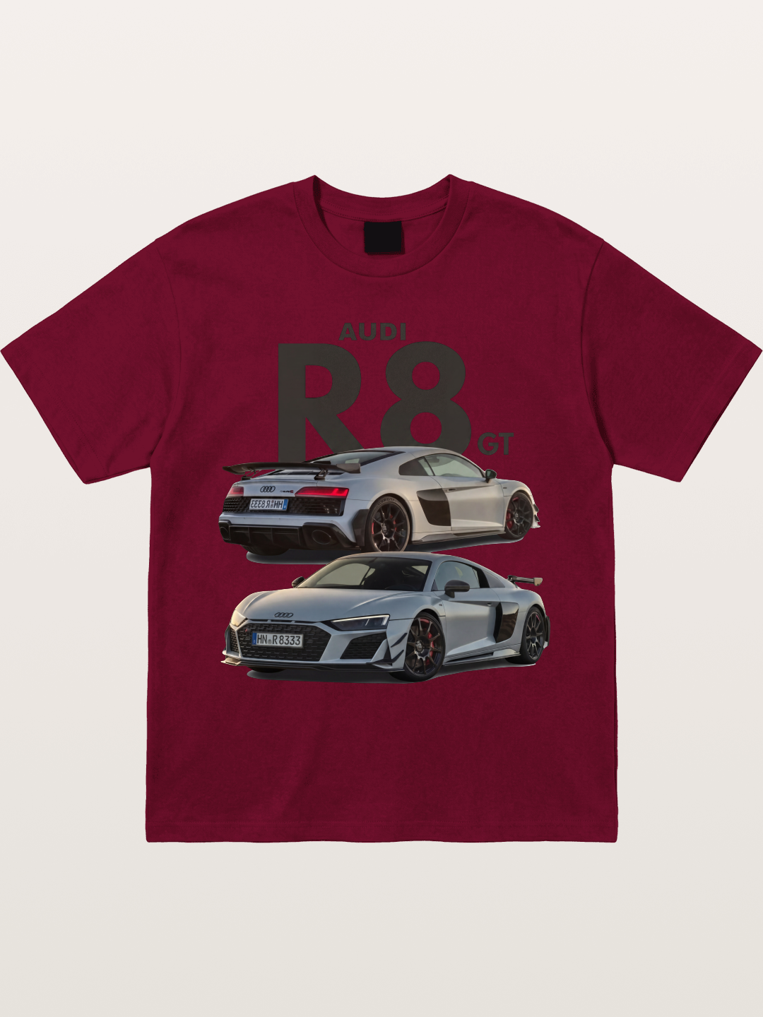 Audi R8 GT Front Rear View Gildan T-shirt