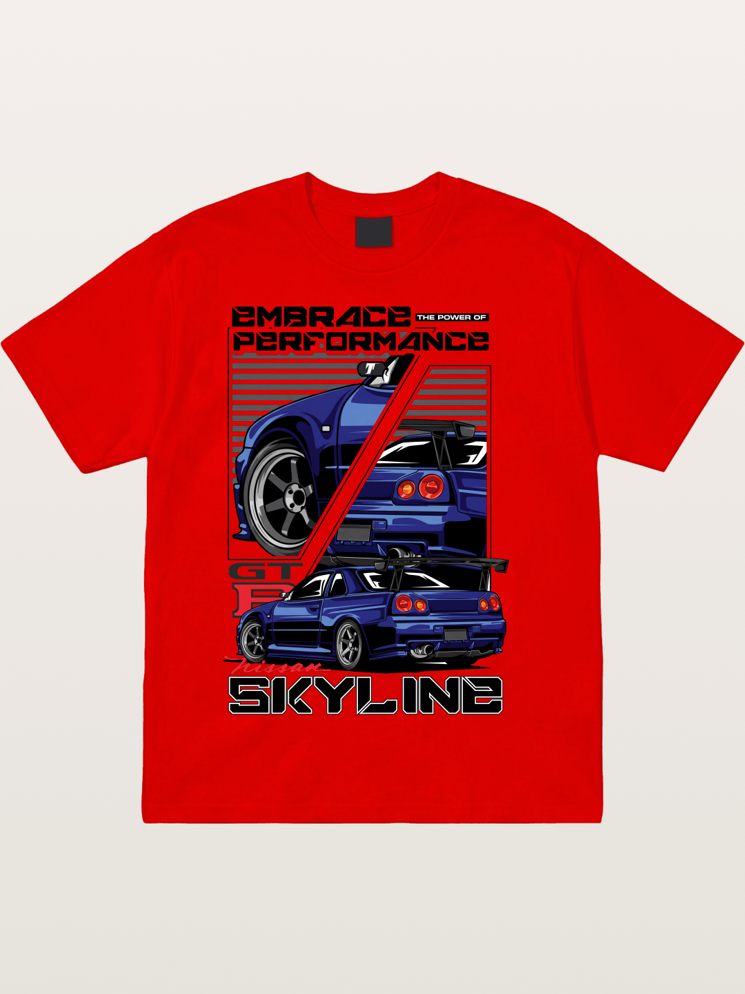 Nissan Skyline GT-R R34 Split View Cotton T-shirt