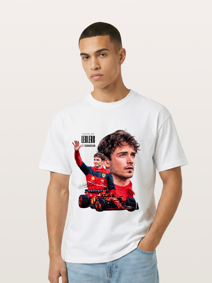 Leclerc Ferrari F1 Collage Art Gildan T-shirt