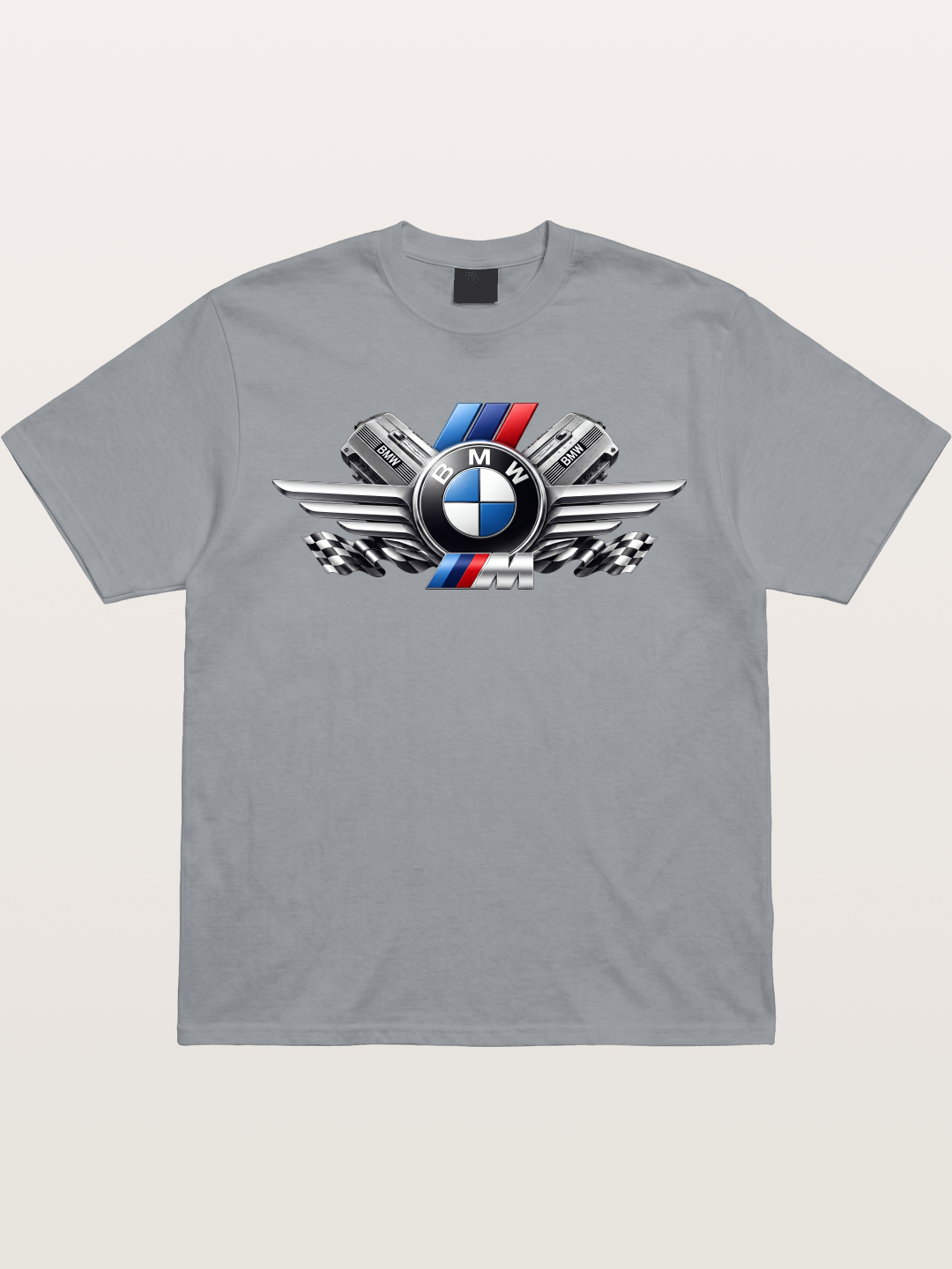 BMW Engine & Logo Wing Design Gildan T-shirt