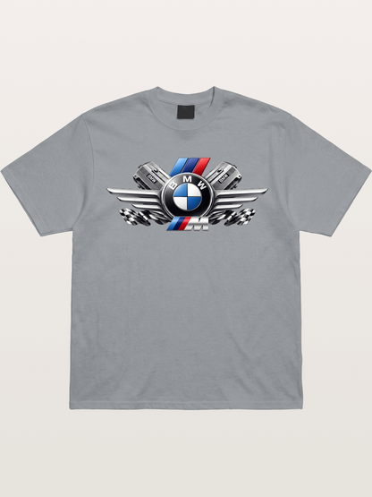BMW Engine & Logo Wing Design Gildan T-shirt