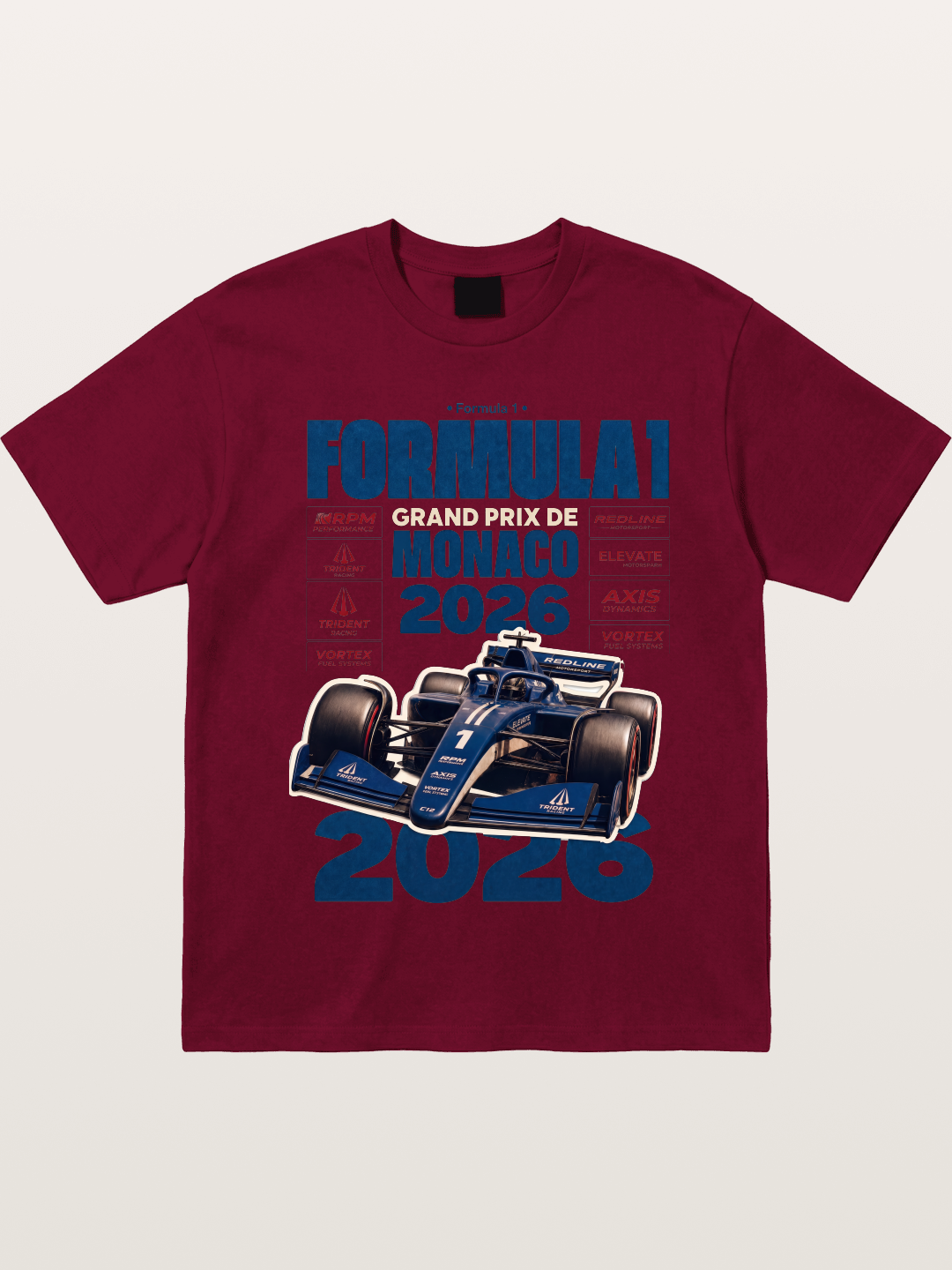 Deep Blue Monaco F1 2026 Card Gildan T-shirt