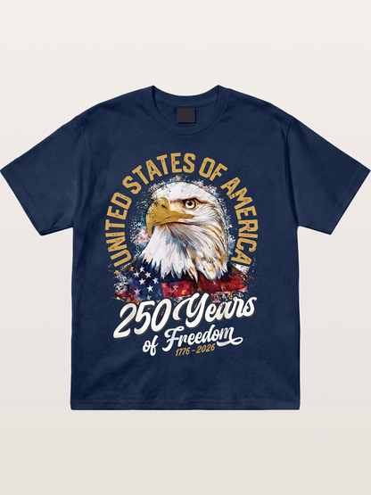 American Eagle 250 Years Freedom Cotton T-shirt
