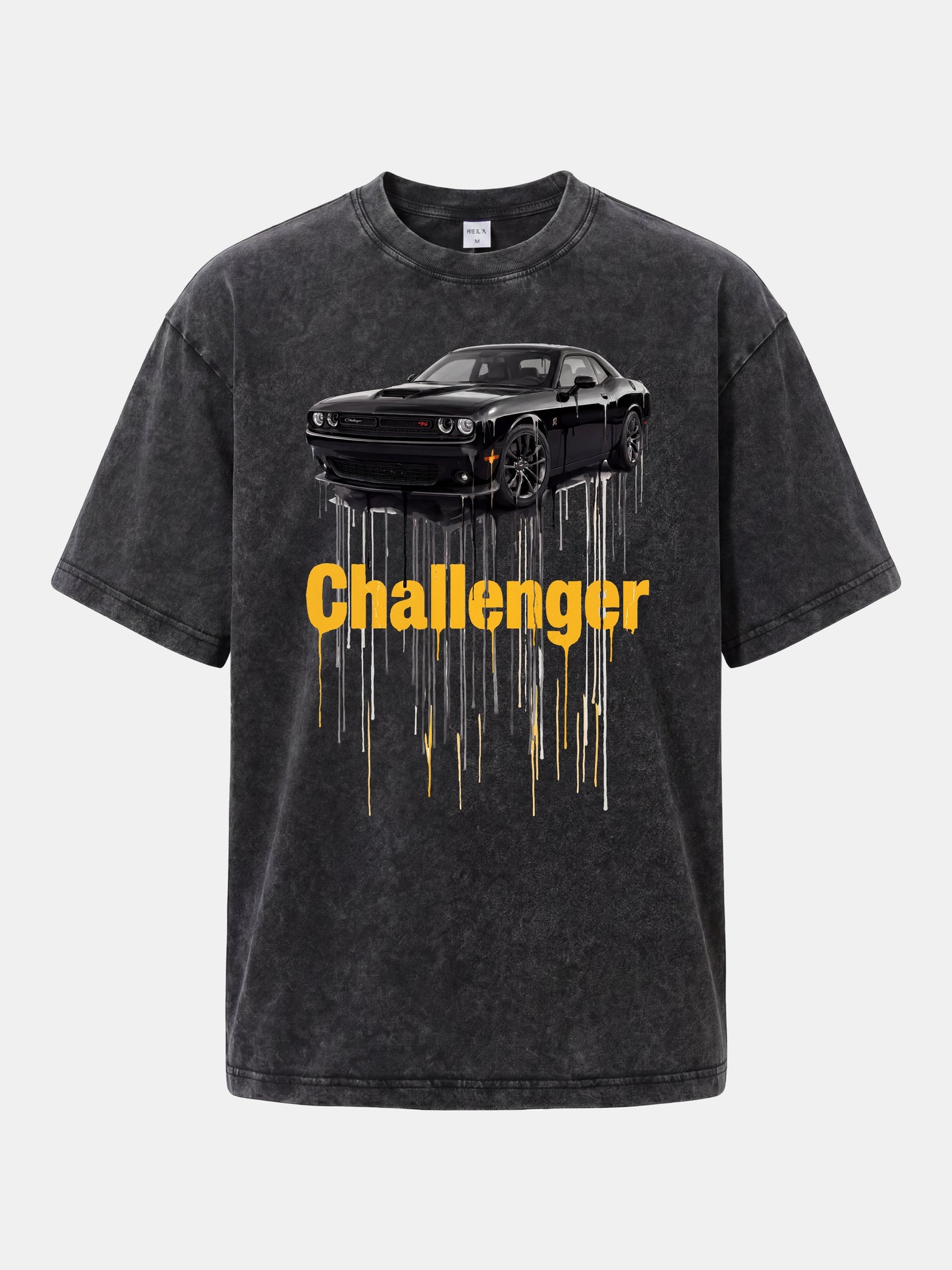 Drip Paint Challenger Poster Washed T-shirt