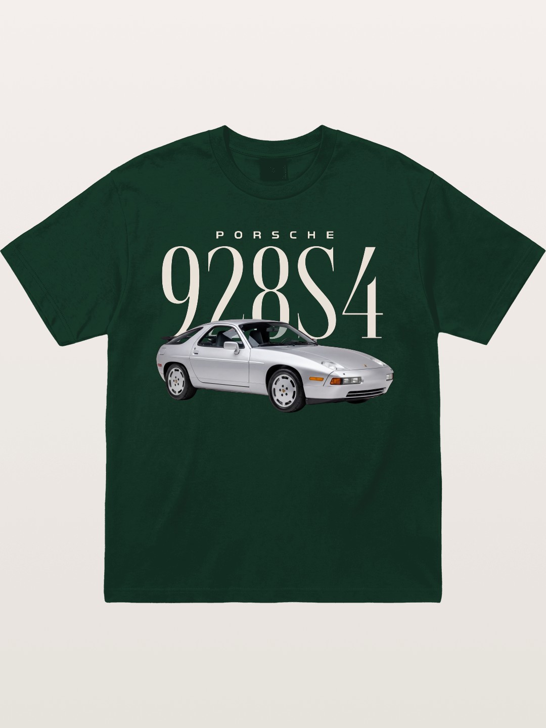 Porsche 928 S4 Silver Coupe Gildan T-shirt