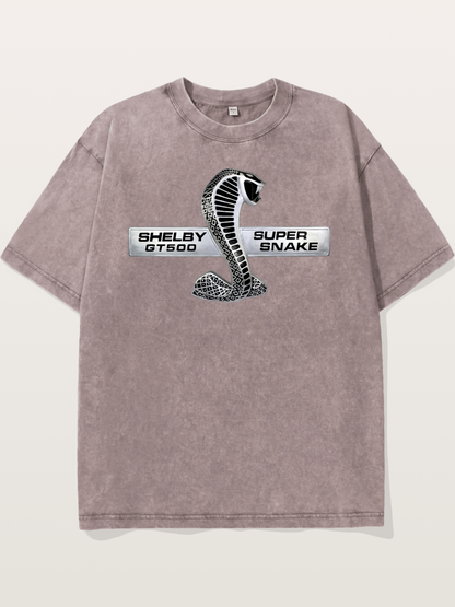 Shelby GT500 Super Snake Emblem Washed T-shirt